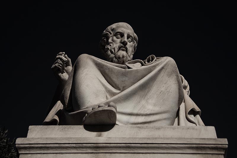Statue of Plato in Greece.